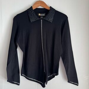 Christine Alexander Black Jacket with Silver Accents